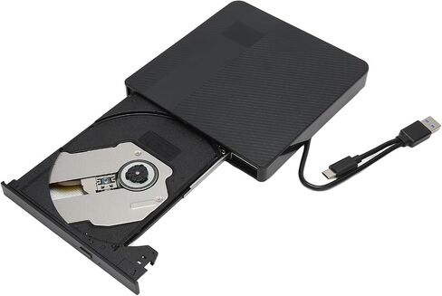محرك أقراص DVD خارجي USB 3.0 Type C مشغل DVD محمول عالمي نحيف CD ROM ناسخ الكاتب لأجهزة الكمبيوتر المحمول المكتبية in Kuwait