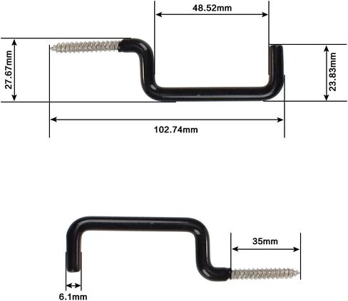 Archery Bow Hook Real Tree Stand Bow Hangers Bow Gear Holder Outdoor Hunting Accessory Black(6pcs/Pack in Saudi Arabia