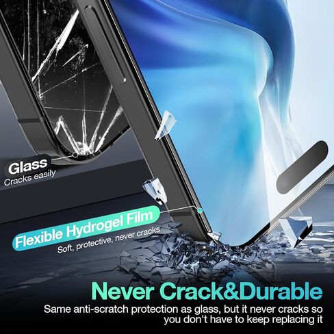 3 Pack Flexible Film for iPhone 17 Pro Max Screen Protector[NOT GLASS], Non-breakable Soft TPU Hydrogel Film for iPhone 17 Pro Max, Invisible Thin, Scratch Resistant, Self-Healing in Saudi Arabia