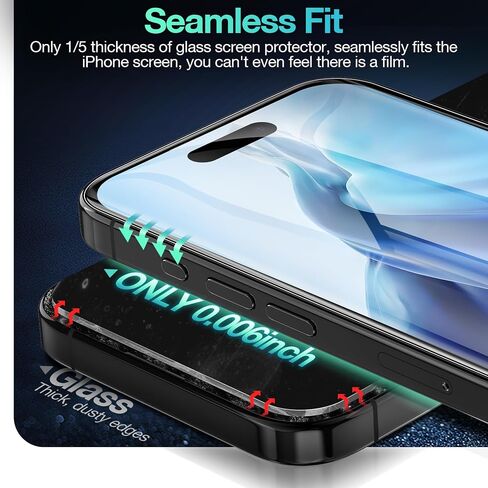 3 Pack Flexible Film for iPhone 17 Pro Max Screen Protector[NOT GLASS], Non-breakable Soft TPU Hydrogel Film for iPhone 17 Pro Max, Invisible Thin, Scratch Resistant, Self-Healing in Saudi Arabia