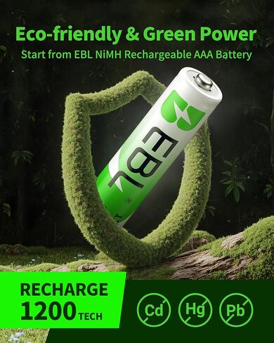 EBL AAA Rechargeable Batteries, 8-Count, Ni-MH 1100mAh 1.2V Triple A Batteries in Saudi Arabia