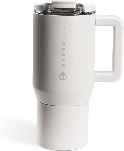 HydroJug Coffee Traveler 20 oz - Leak-Resistant, Ceramic-Lined Insulated Travel Coffee Mug for Hot or Cold Drinks with Flip Lid & Handle, Dishwasher Safe Coffee Tumbler, Dune in Saudi Arabia