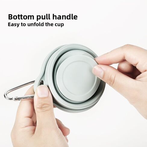Folding water cup can be carried, drinking water cup outdoor camping compression cup retractable silicone cup (Pink) in Saudi Arabia