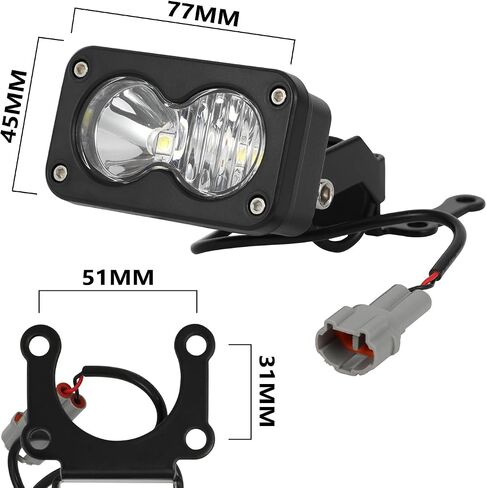 Headlight Kit 6000-6500K Led Light Bar with Switch for Talaria Sting R MX4 Spot Flood Combo Dirt Bike Light Kit Motorcycle Headlamp Accessories Bright Front Lamp Clear White in Saudi Arabia