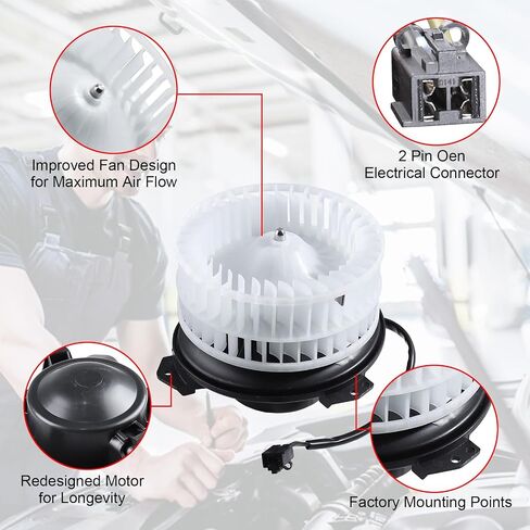 700012 محرك سخان التيار المتردد HVAC منفاخ المحرك مناسب لـ 2002-2008 لدودج رام 1500/2003-2009 رام 2500/2003-2009 رام 3500/2009-2010 لدودج رام 4500/2002-2004 لسيارة جيب جراند شيروكي، PM9198 in Kuwait