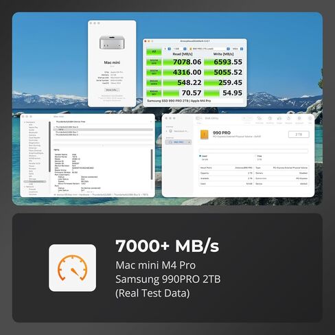 حاوية TESmart 80Gbps M.2 NVMe SSD مع شريحة JHL9480، PCIe 5.0 SSD | متوافق مع Thunderbolt 5/4/3/USB4 v2/USB4، التبريد الذكي | 8 تيرابايت ماكس | وحدة تخزين خارجية عالية السرعة تبلغ 7000 ميجابايت/ثانية (TBE-X5PRO) in Kuwait