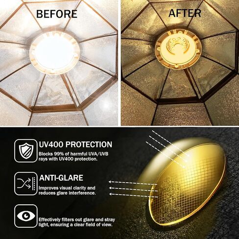 نظارات القيادة الليلية للنساء من SIPHEW نظارات مستقطبة مضادة للوهج للرؤية الليلية نظارات صفراء تلتف حول الليل/ضبابي in Kuwait