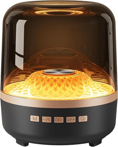Bluetooth Speaker with HD Sound and Lights, Portable Wireless, Long-lasting battery life, TWS Pairing, for Home/Party/Outdoor/Travel/Beach, Stocking Stuffers, White Elephant Gifts for Adults (Black) in Saudi Arabia