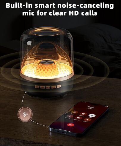 Bluetooth Speaker with HD Sound and Lights, Portable Wireless, Long-lasting battery life, TWS Pairing, for Home/Party/Outdoor/Travel/Beach, Stocking Stuffers, White Elephant Gifts for Adults (Black) in Saudi Arabia
