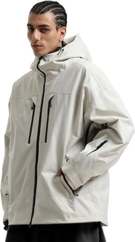 GSOU SNOW Snowboard Jacket Men Baggy Ski Jacket Waterproof Snow Coat Insulated Hooded Clothes for Winter Outdoor in Saudi Arabia