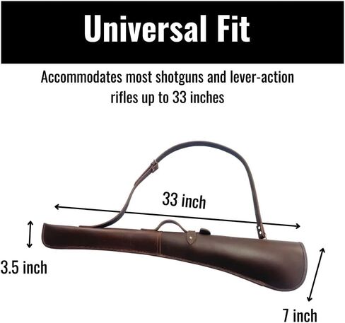 Leather Gun Scabbard Cover 33-Inch for Shotgun & Rifle Case, Made with 100% Premium Leather, Shotgun Rifle Case in Saudi Arabia