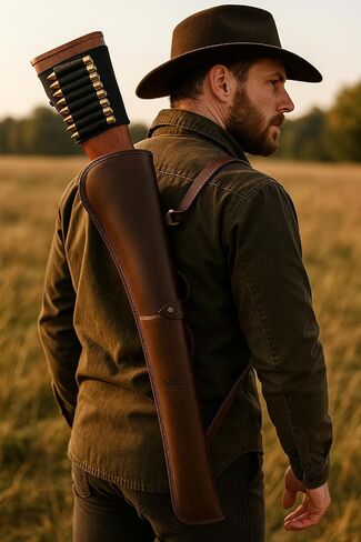 Leather Gun Scabbard Cover 33-Inch for Shotgun & Rifle Case, Made with 100% Premium Leather, Shotgun Rifle Case in Saudi Arabia