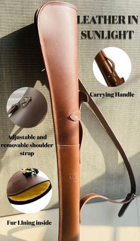 Leather Gun Scabbard Cover 33-Inch for Shotgun & Rifle Case, Made with 100% Premium Leather, Shotgun Rifle Case in Saudi Arabia
