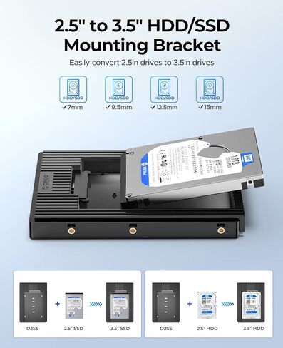 ORICO 1TB 2.5 Inch SATA SSD and 2.5 to 3.5 SATA Adapter Bracket Bundle in Saudi Arabia
