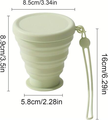 1PC Folding Portable Silicone Cup - Outdoor High - Temp Resistant Travel Mug, Pink in Saudi Arabia