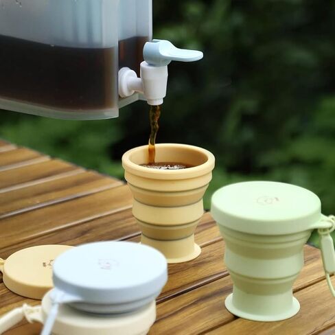 1PC Folding Portable Silicone Cup - Outdoor High - Temp Resistant Travel Mug, Pink in Saudi Arabia