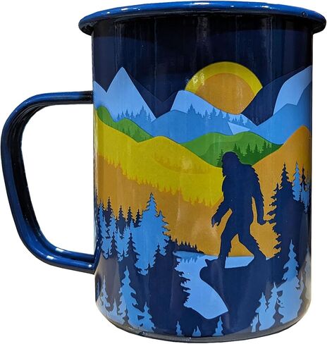 كوب بيج فوت بطول 4.75 سم من المينا للقهوة والشاي والكاكاو والتخييم والسفر كوب ساسكواتش يتي in Kuwait