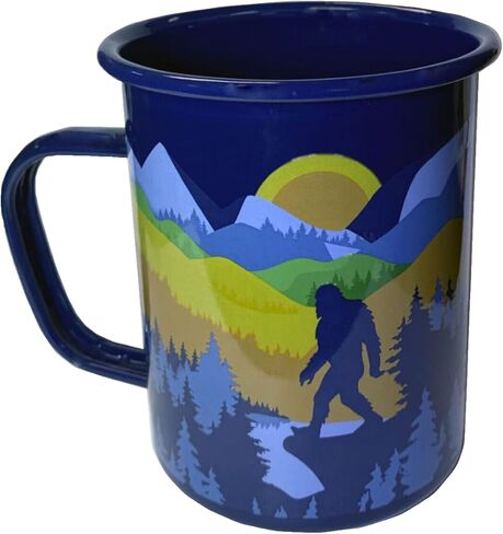 كوب بيج فوت بطول 4.75 سم من المينا للقهوة والشاي والكاكاو والتخييم والسفر كوب ساسكواتش يتي in Kuwait