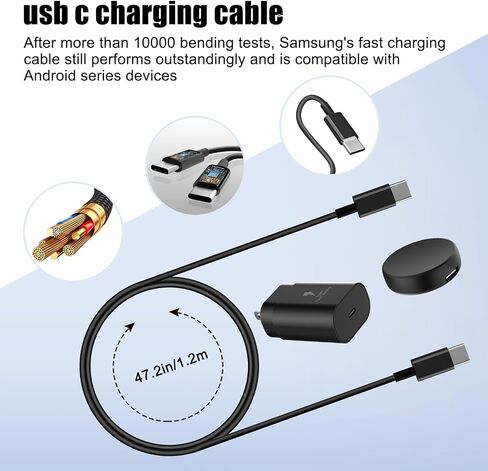 Galaxy Watch Charger,USB-C Cable, 25W Super Fast Charger Compatible with Galaxy Watch 8/7/6/6 Classic/5 Pro/5/4/4 Classic and Galaxy S25 S24 S23 Note/Z Fold/iPhone 16/15 in Saudi Arabia