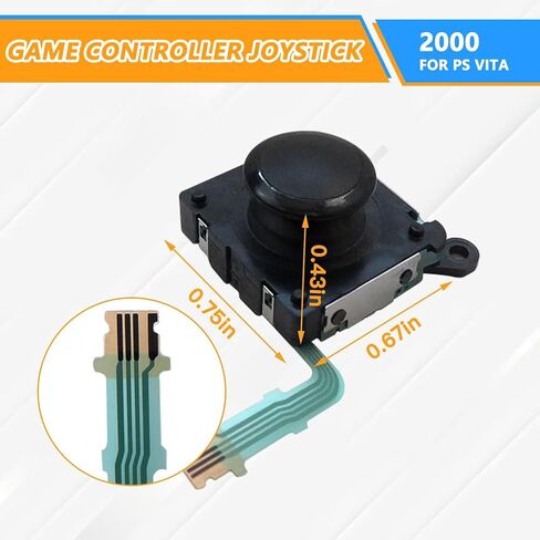 لوحة تحكم بديلة بعصا التحكم التناظرية من YYU متوافقة مع Sony PS Vita PSV 2000 - أسود in Kuwait
