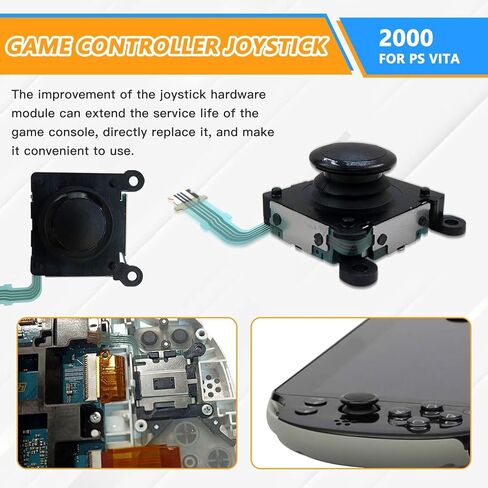 لوحة تحكم بديلة بعصا التحكم التناظرية من YYU متوافقة مع Sony PS Vita PSV 2000 - أسود in Kuwait