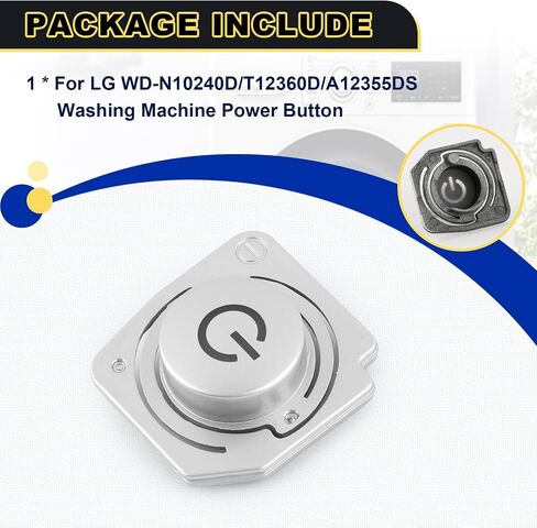 Washing Machine Power Drive Button Start Button Replacement for LG WD-N10240D/T12360D/A12355DS Washing Machine Power Drive Button Repair Part (Power Button) in Saudi Arabia