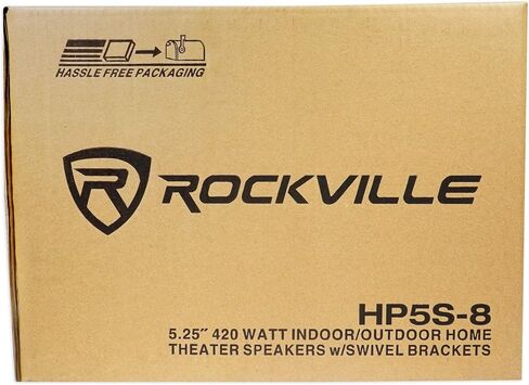 Rockville (4) HP5S-8 5.25 بوصة مكبرات صوت مسرح منزلي خارجية/داخلية مع حامل دوار in Kuwait