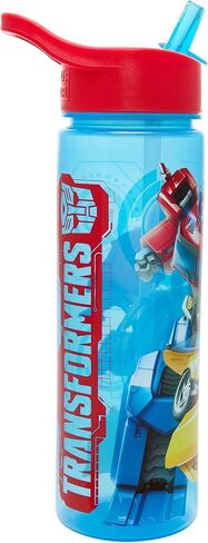زجاجات مياه للأطفال رسمية من Yikki Transformers سعة 600 مل من Polar Gear زجاجة مياه أوبتيموس برايم وبامبليبي للأطفال مع شفاطة | خالية من مادة BPA، مجسمات زجاجات مياه للأولاد مقاومة للتسرب، باللون الأزرق والأحمر in Kuwait