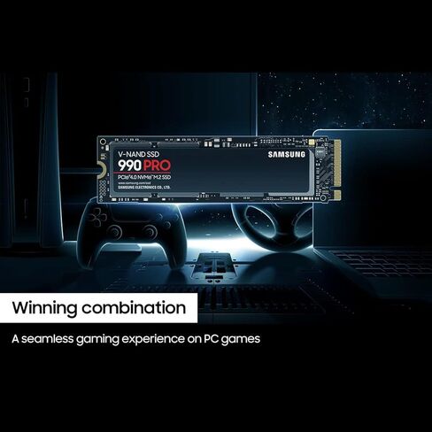 حزمة SAMSUNG MZ-V9P2T0B/AM 990 PRO PCIe 4.0 NVMe SSD 2 تيرابايت مع حزمة حماية محسنة CPS لمدة عام in Kuwait