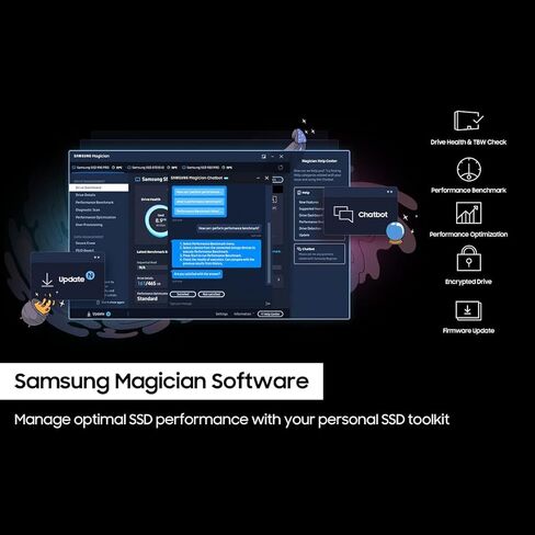 حزمة SAMSUNG MZ-V9P2T0B/AM 990 PRO PCIe 4.0 NVMe SSD 2 تيرابايت مع حزمة حماية محسنة CPS لمدة عام in Kuwait