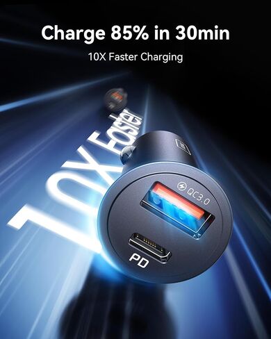 شاحن سيارة INIU، شاحن USB ولاعة السجائر إجمالي 60 وات، مقبس USB 12 فولت مع كابل [1 متر] 100 وات من النوع C شحن سريع، محول شحن هاتف السيارة لهاتف iPhone 17 16 أجهزة الكمبيوتر المحمولة Samsung Switch 2 ملحقات السيارة in Saudi Arabia