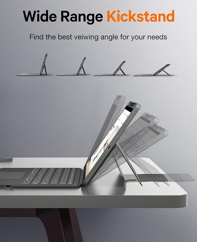 حافظة لوحة مفاتيح متينة من CHESONA لجهاز iPad (A16) الجيل الحادي عشر 2025/الجيل العاشر 10.9 بوصة 2022، لوحة تتبع ذكية، قابلة للتعديل من 15 درجة إلى 180 درجة، صورة/منظر طبيعي، لوحة مفاتيح بإضاءة خلفية مغناطيسية لجهاز iPad (A16) الجيل الحادي عشر/العاشر، رما in Kuwait