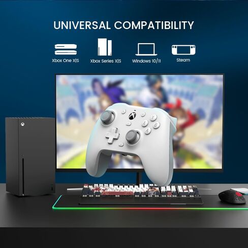 وحدة تحكم Xbox السلكية GameSir G7 HE، وحدة تحكم مرخصة رسميًا لسلسلة Xbox X|S، Xbox One، Windows 10|11، الكمبيوتر الشخصي، وحدة تحكم ألعاب الفيديو مع عصا تأثير Hall (أبيض) (متجدد) in Saudi Arabia