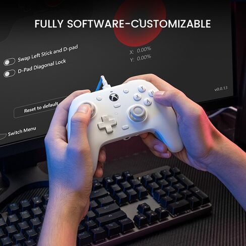 وحدة تحكم Xbox السلكية GameSir G7 HE، وحدة تحكم مرخصة رسميًا لسلسلة Xbox X|S، Xbox One، Windows 10|11، الكمبيوتر الشخصي، وحدة تحكم ألعاب الفيديو مع عصا تأثير Hall (أبيض) (متجدد) in Saudi Arabia