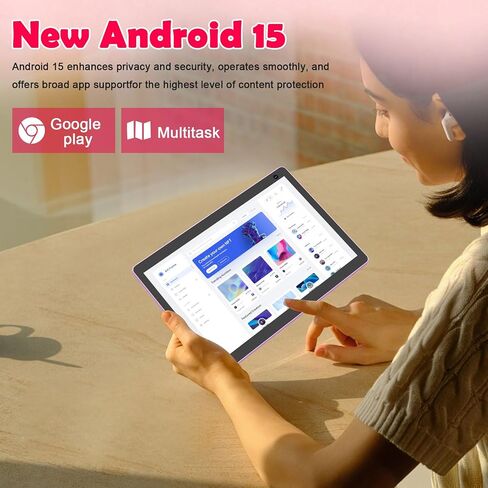 تابلت أندرويد 15، 10 بوصة، 2 في 1 مع لوحة مفاتيح. ذاكرة وصول عشوائي 8 جيجابايت + ذاكرة تخزين داخلية 32 جيجابايت تدعم أجهزة الكمبيوتر اللوحية القابلة للتوسيع بسعة 1 تيرابايت، وحدة المعالجة المركزية رباعية النواة، شاشة عالية الدقة، BT، واي فاي، أجهزة لوحية  in Kuwait