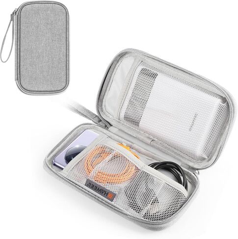 Electronic Organizer Storage Bag for Cellphones, Power Bank, Cables, Mouse, Earphones(Grey) in Saudi Arabia