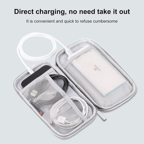 Electronic Organizer Storage Bag for Cellphones, Power Bank, Cables, Mouse, Earphones(Grey) in Saudi Arabia
