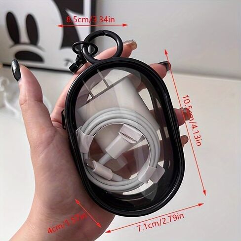 1PC Transparent Data Cable Organizer for Outdoor Use - Portable Digital Charger Cord Management, White in Saudi Arabia