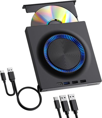 ناسخ محرك أقراص خارجي محمول مع اتصال USB 3.0 ونوع C بسرعة 5 جيجابت في الثانية متوافق مع الكمبيوتر المحمول والكمبيوتر المحمول in Kuwait