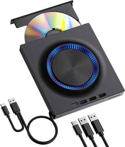 ناسخ محرك أقراص خارجي محمول مع اتصال USB 3.0 ونوع C بسرعة 5 جيجابت في الثانية متوافق مع الكمبيوتر المحمول والكمبيوتر المحمول in Kuwait