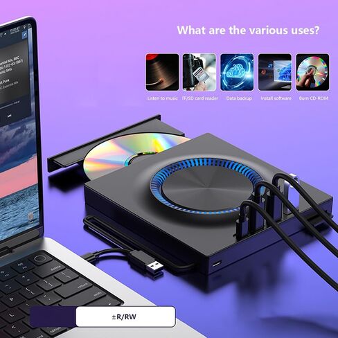 ناسخ محرك أقراص خارجي محمول مع اتصال USB 3.0 ونوع C بسرعة 5 جيجابت في الثانية متوافق مع الكمبيوتر المحمول والكمبيوتر المحمول in Kuwait