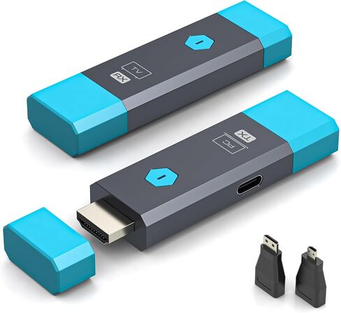 328FT/100M Wireless HDMI Transmitter and Receiver Portable 2.4G+5.8G Plug & Play Support 4K Decode 1080P Output Wireless HDMI Extender Kit for Audio to Monitor from Laptop/TV Box/Projector in Saudi Arabia