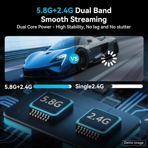 328FT/100M Wireless HDMI Transmitter and Receiver Portable 2.4G+5.8G Plug & Play Support 4K Decode 1080P Output Wireless HDMI Extender Kit for Audio to Monitor from Laptop/TV Box/Projector in Saudi Arabia