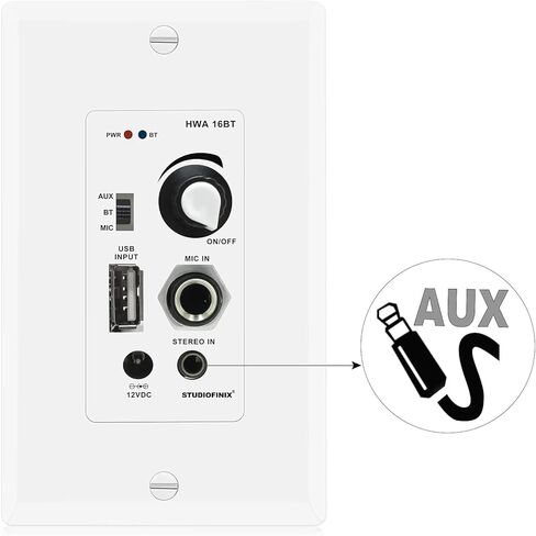 STUDIOFINIX in Wall Audio Control Amplifier Receiver Wall Plate for Sound Systems Home Theater Integration (4 Channel) in Saudi Arabia