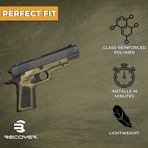 Recover CC3P Rail Adapter with Interchangeable Panels Compatible with Full Size 1911 Single Stack in Kuwait