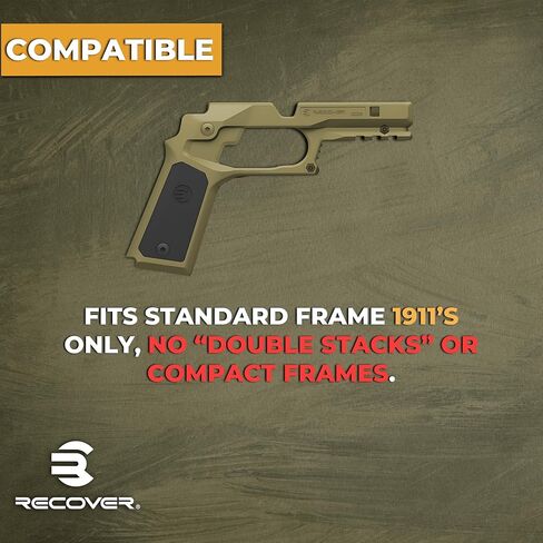 Recover CC3P Rail Adapter with Interchangeable Panels Compatible with Full Size 1911 Single Stack in Kuwait