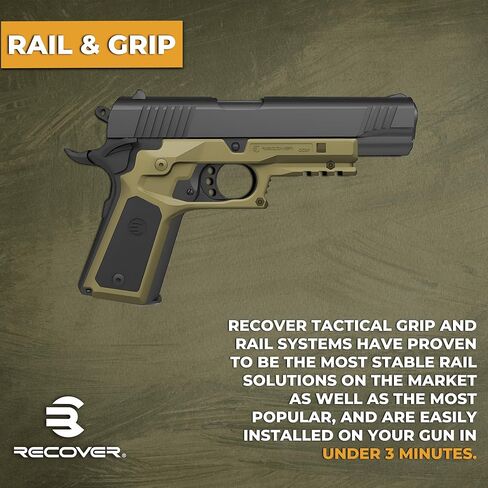 Recover CC3P Rail Adapter with Interchangeable Panels Compatible with Full Size 1911 Single Stack in Kuwait