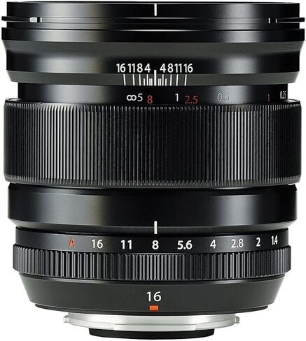 عدسة فوجي فيلم فوجينون XF 16 ملم F1.4 R WR، أسود in Kuwait