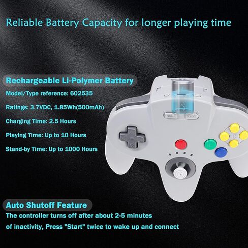 [USB Version] Classic N64 Controller, SAFFUN N64 Wired USB PC Game pad Joystick, N64 Bit USB Wired Game Stick for Windows PC MAC Linux Genesis Raspberry Pi Retropie Emulator [Plug & Play] (Black) in Kuwait