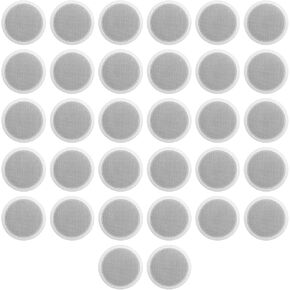 Rockville CCL6T 6" 70V Commercial Ceiling Speakers, White, High-Performance Audio, Easy Installation, Wide Sound Dispersion, for Restaurants and Offices, 32-Piece in Saudi Arabia
